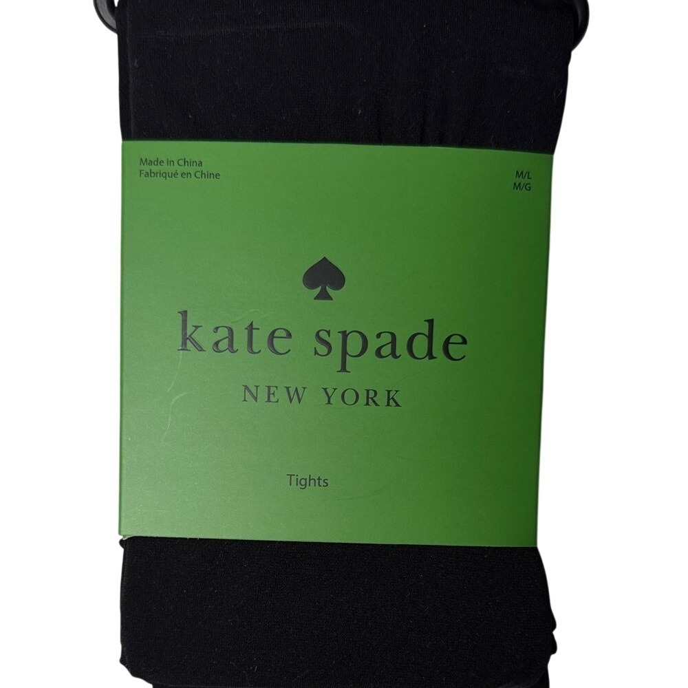 Kate Spade New York Black Opaque Tights Size M/L‎  New